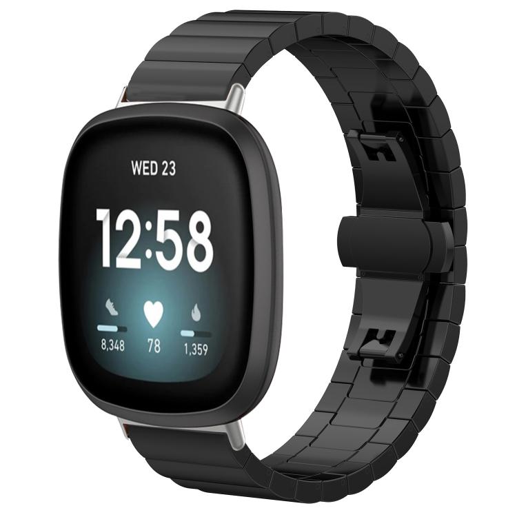 xDfind One-bead Bamboo Solid Stainless Steel Watch Band, For Fitbit Versa 4 / 3 / Sense2 / 1 20mm