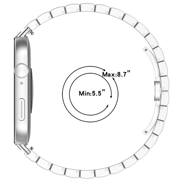 xDfind One-bead Bamboo Solid Stainless Steel Watch Band, For Huawei Band 10 / 9 / 8 14mm
