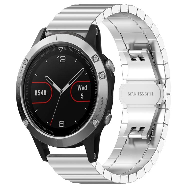 xDfind One-bead Bamboo Solid Stainless Steel Watch Band, For Garmin Fenix 8/7/6/5 22mm 20mm