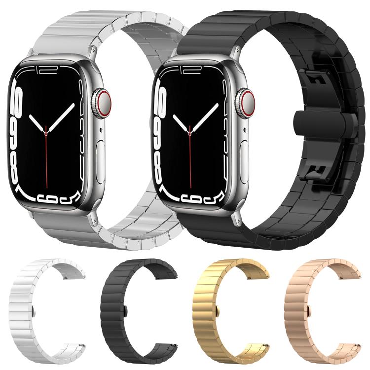 xDfind One-bead Bamboo Solid Stainless Steel Watch Band, For Apple Watch 42 / 44 / 45 / 46 / 49mm 22mm