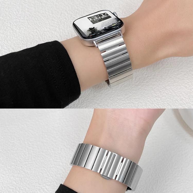 xDfind One-bead Bamboo Solid Stainless Steel Watch Band, For Apple Watch 42 / 44 / 45 / 46 / 49mm 22mm