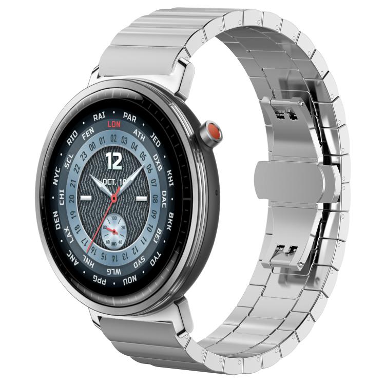 xDfind One-bead Bamboo Solid Stainless Steel Watch Band, For Honor Watch Fit 22mm
