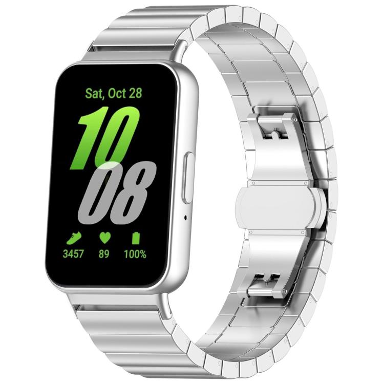 xDfind One-bead Bamboo Solid Stainless Steel Watch Band, For Samsung Galaxy Fit3 SM-R390 18mm
