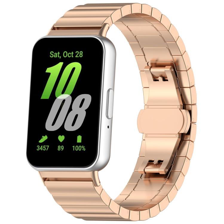 xDfind One-bead Bamboo Solid Stainless Steel Watch Band, For Samsung Galaxy Fit3 SM-R390 18mm
