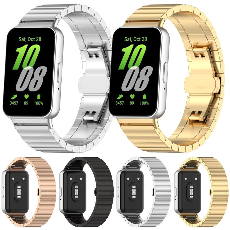 xDfind One-bead Bamboo Solid Stainless Steel Watch Band, For Samsung Galaxy Fit3 SM-R390 18mm