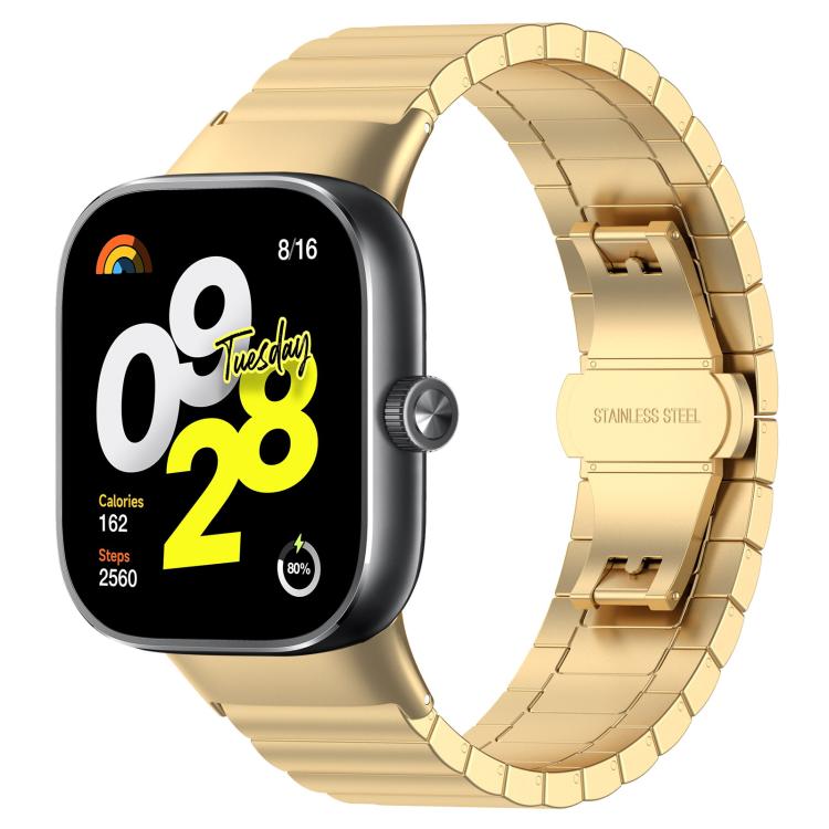 xDfind One-bead Bamboo Solid Stainless Steel Watch Band, For Xiaomi Smart Band 11 / 10 / 9 / 8, For Xiaomi Band 10 Pro / 9 Pro / Redmi Watch 6