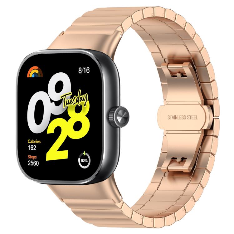 xDfind One-bead Bamboo Solid Stainless Steel Watch Band, For Xiaomi Smart Band 11 / 10 / 9 / 8, For Xiaomi Band 10 Pro / 9 Pro / Redmi Watch 6