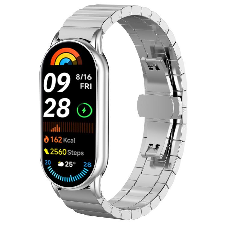 xDfind One-bead Bamboo Solid Stainless Steel Watch Band, For Xiaomi Smart Band 10 / 9 / 8 NFC 14mm