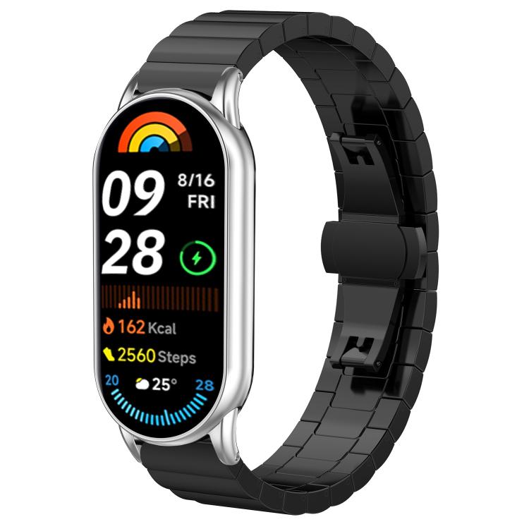 xDfind One-bead Bamboo Solid Stainless Steel Watch Band, For Xiaomi Smart Band 10 / 9 / 8 NFC 14mm