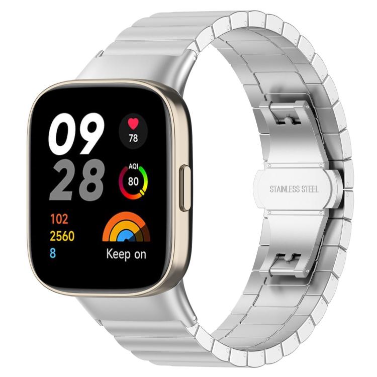 xDfind One-bead Bamboo Solid Stainless Steel Watch Band, For Redmi Watch 3 20mm