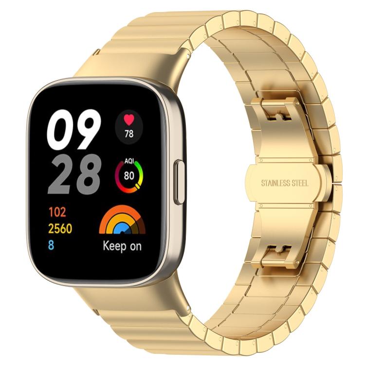 xDfind One-bead Bamboo Solid Stainless Steel Watch Band, For Redmi Watch 3 20mm