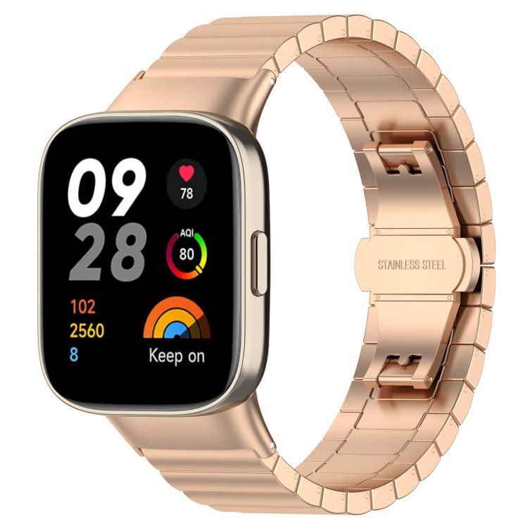 xDfind One-bead Bamboo Solid Stainless Steel Watch Band, For Redmi Watch 3 20mm