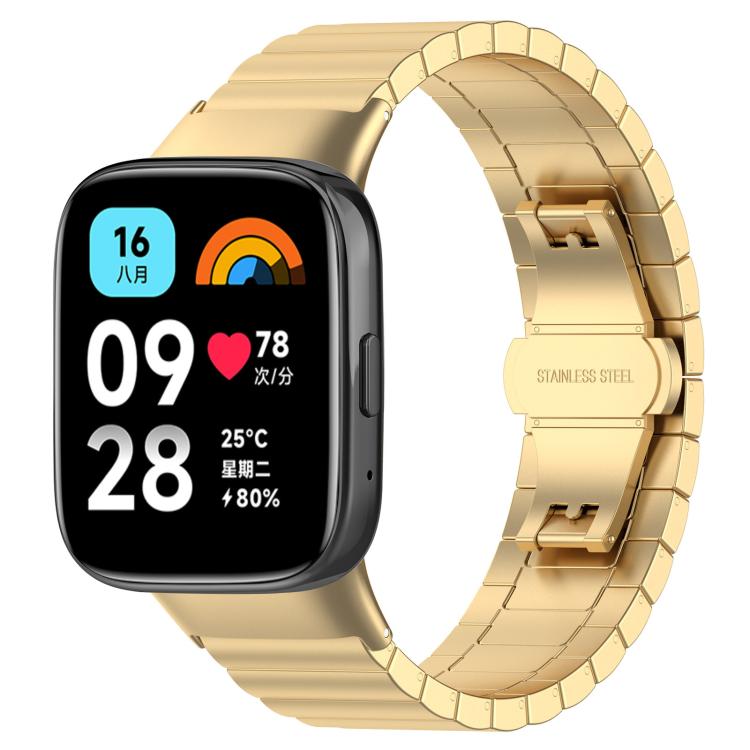 xDfind One-bead Bamboo Solid Stainless Steel Watch Band, For Redmi Watch 3 Active / Lite 20mm