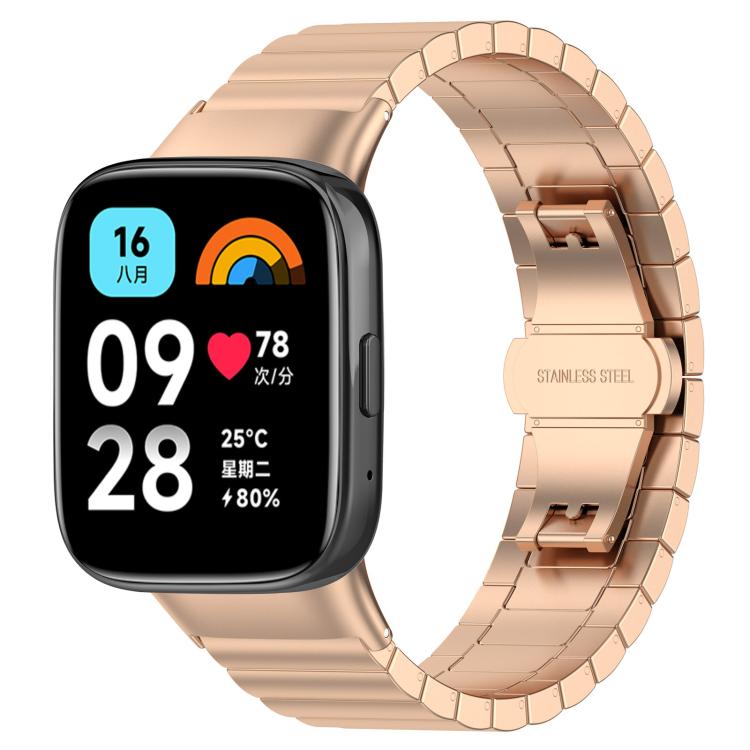 xDfind One-bead Bamboo Solid Stainless Steel Watch Band, For Redmi Watch 3 Active / Lite 20mm