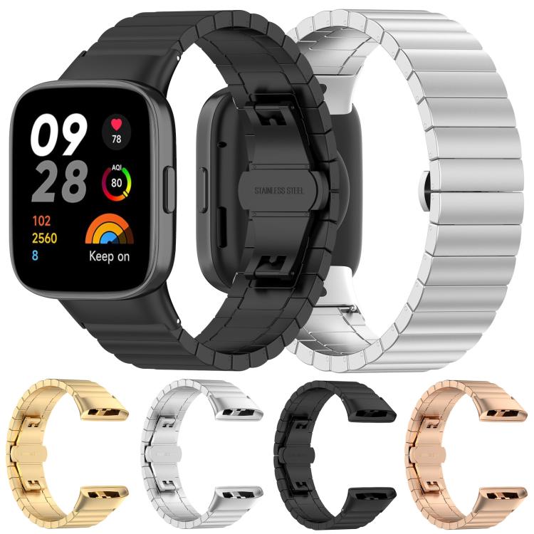 xDfind One-bead Bamboo Solid Stainless Steel Watch Band, For Redmi Watch 3 Active / Lite 20mm