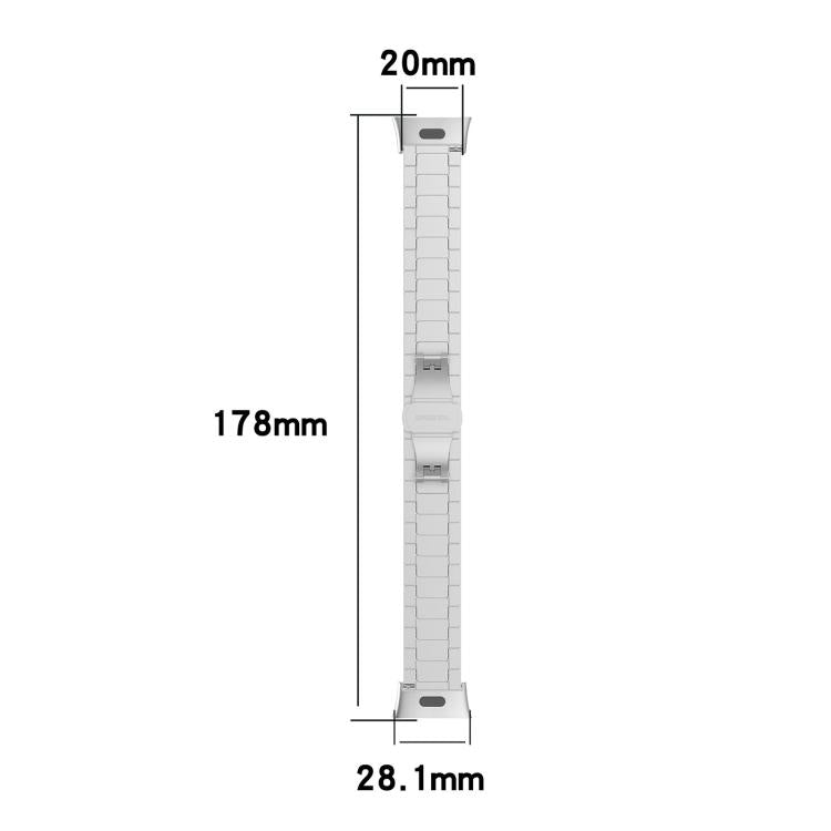 xDfind One-bead Bamboo Solid Stainless Steel Watch Band, For Xiaomi Smart Band 9 Pro/Redmi Watch 5/4 20mm
