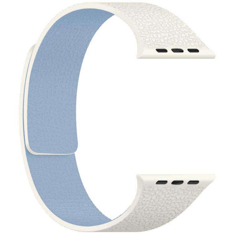 xDfind Flat Head Litchi Texture Magnetic Silicone Watch Band, For Apple Watch 42 / 44 / 45 / 46 / 49mm