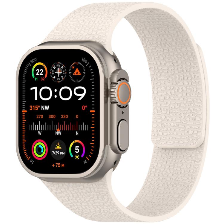 xDfind Flat Head Litchi Texture Magnetic Silicone Watch Band, For Apple Watch 38 / 40 / 41 / S10 42mm