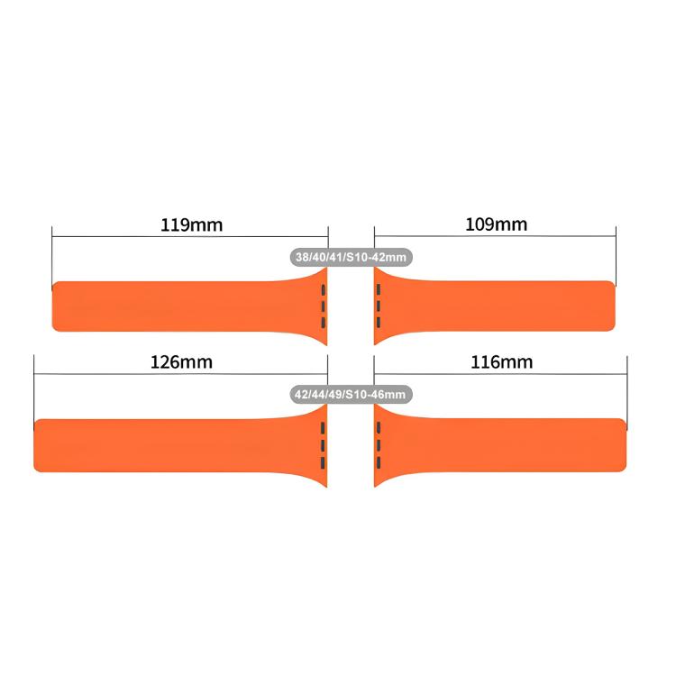 xDfind Flat Head Litchi Texture Magnetic Silicone Watch Band, For Apple Watch 42 / 44 / 45 / 46 / 49mm