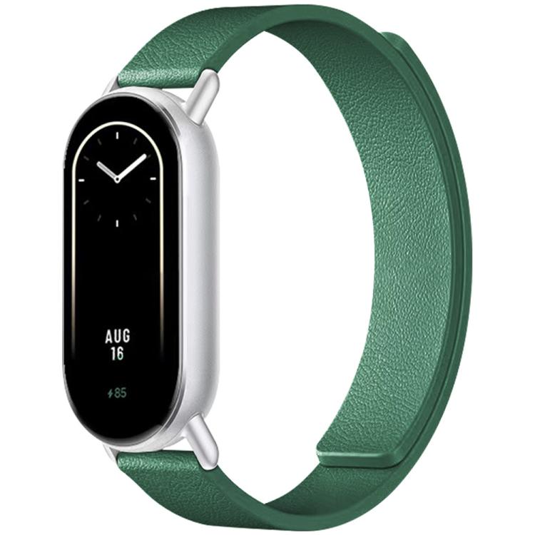 xDfind Flat Head Litchi Texture Magnetic Silicone Watch Band, 14mm