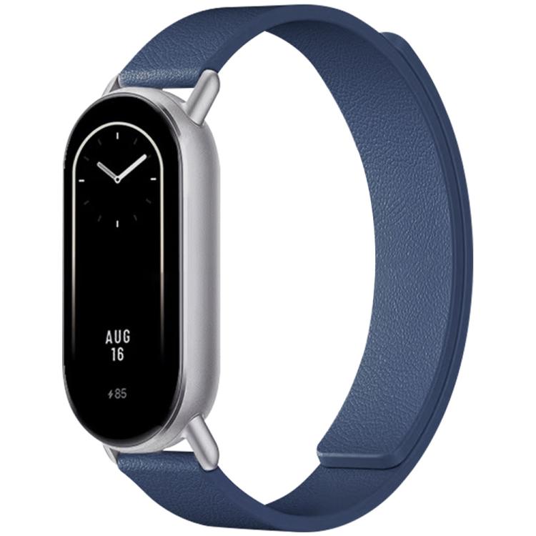 xDfind Flat Head Litchi Texture Magnetic Silicone Watch Band, 14mm