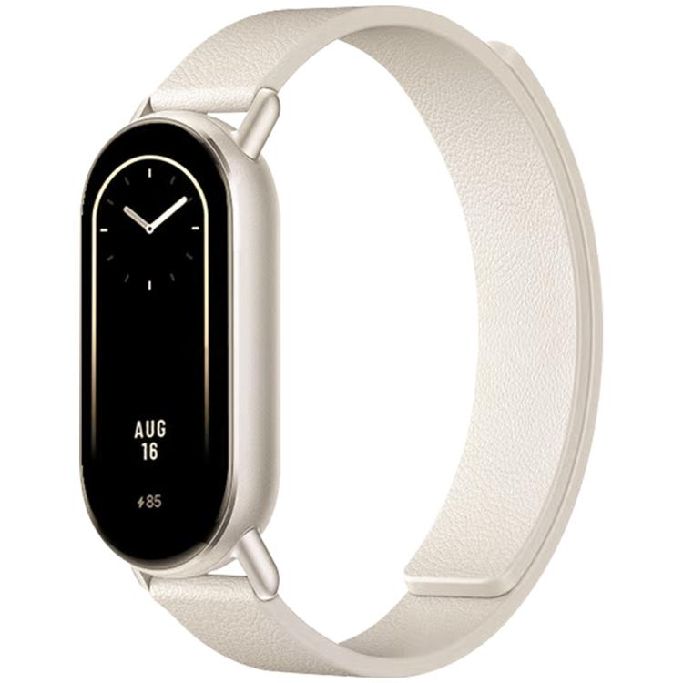 xDfind Flat Head Litchi Texture Magnetic Silicone Watch Band, 14mm