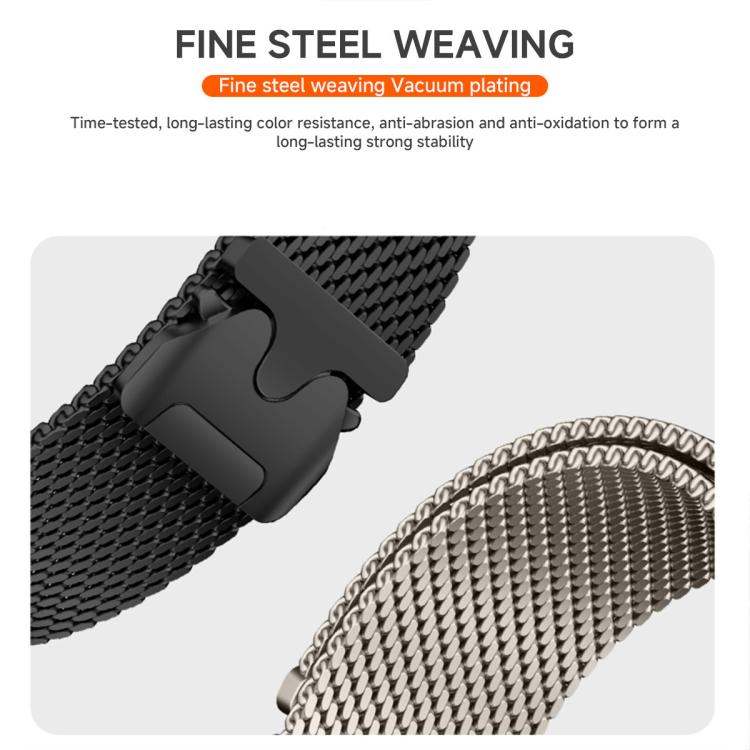 xDfind Milanese Parachute Buckle Stainless Steel Watch Band, For Samsung Galaxy Watch8 / Wacth8 Classic 22mm