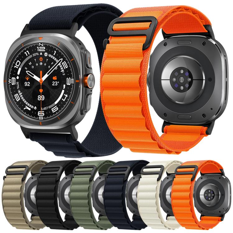 xDfind Black Buckle Loop Nylon Watch Band, For Samsung Galaxy Watch Ultra 47mm / Ultra 2025