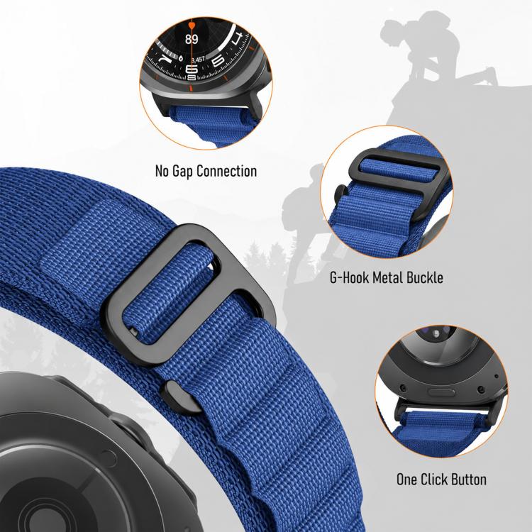 xDfind Black Buckle Loop Nylon Watch Band, For Galaxy Watch9 / 8 / 8 Classic