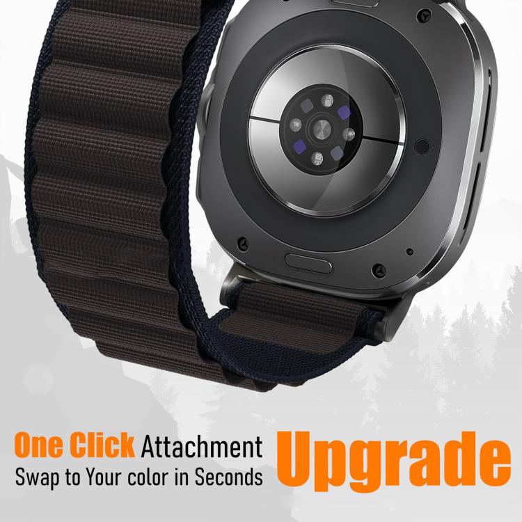 xDfind Black Buckle Loop Nylon Watch Band, For Samsung Galaxy Watch Ultra 47mm / Ultra 2025