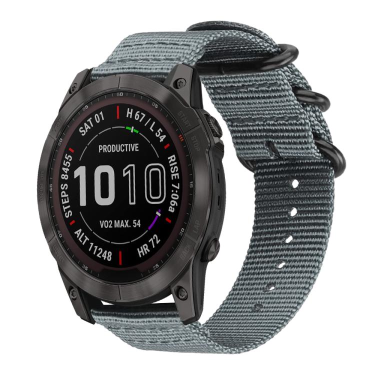 xDfind Ring Buckle Nylon Canvas Watch Band, 22mm