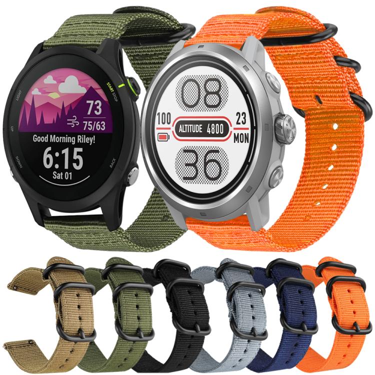 xDfind Ring Buckle Nylon Canvas Watch Band, 22mm