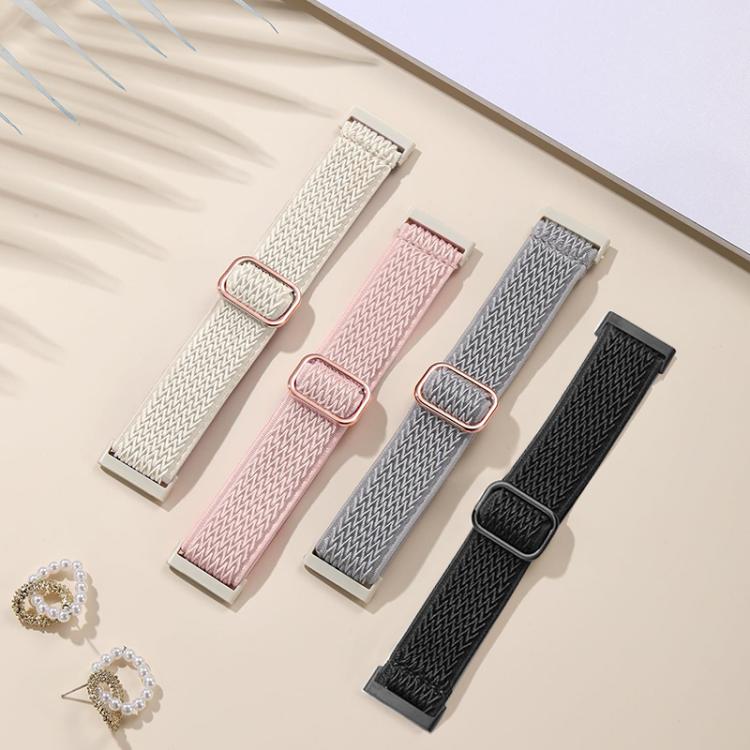 xDfind Wavy Nylon Braided Stretch Watch Band with Adjustment Buckle, For Fitbit Versa 4 / 3 / Sense2 / 1