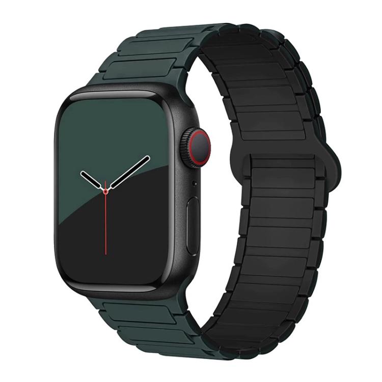 xDfind Magnetic Three-bead Silicone Watch Band, For Apple Watch 42 / 44 / 45 / 46 / 49mm
