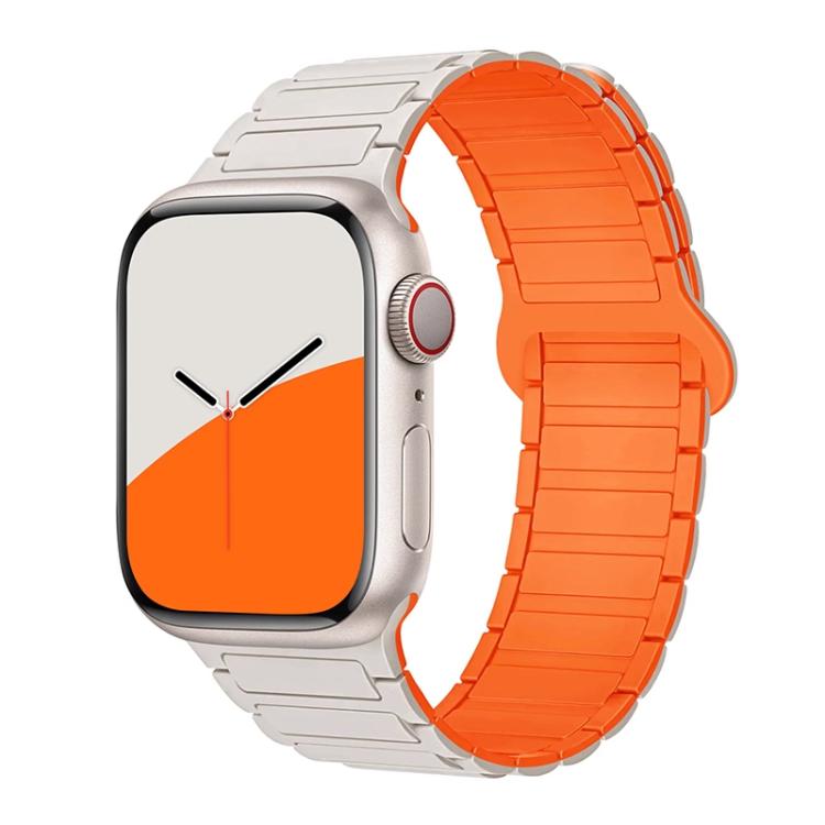 xDfind Magnetic Three-bead Silicone Watch Band, For Apple Watch 38 / 40 / 41 / S10 42mm