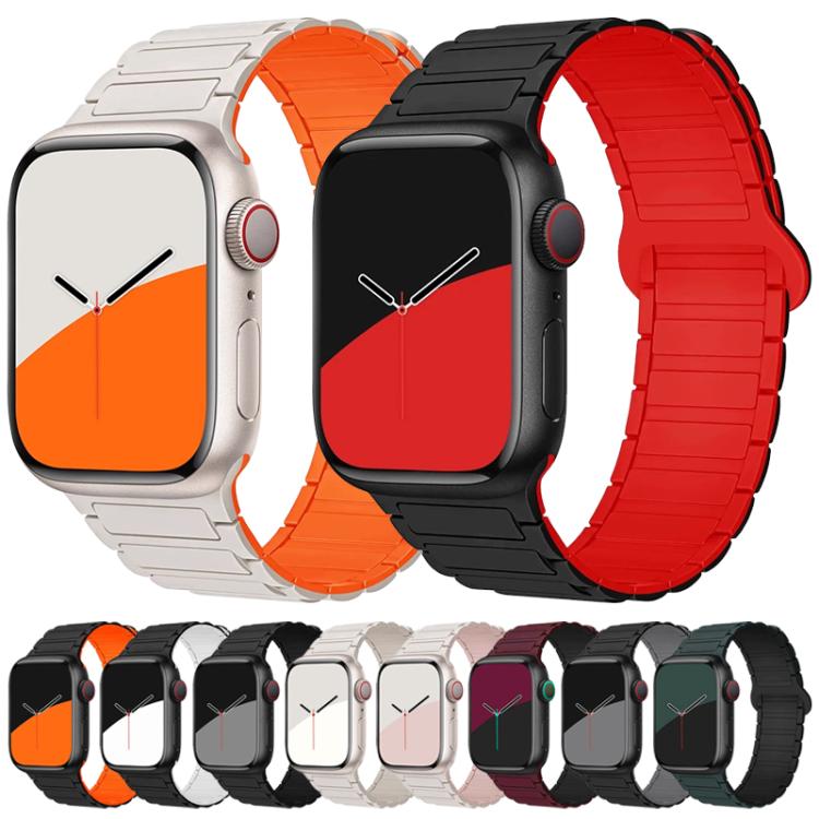 xDfind Magnetic Three-bead Silicone Watch Band, For Apple Watch 38 / 40 / 41 / S10 42mm