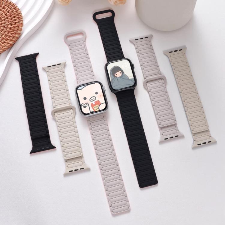 xDfind Magnetic Three-bead Silicone Watch Band, For Apple Watch 38 / 40 / 41 / S10 42mm