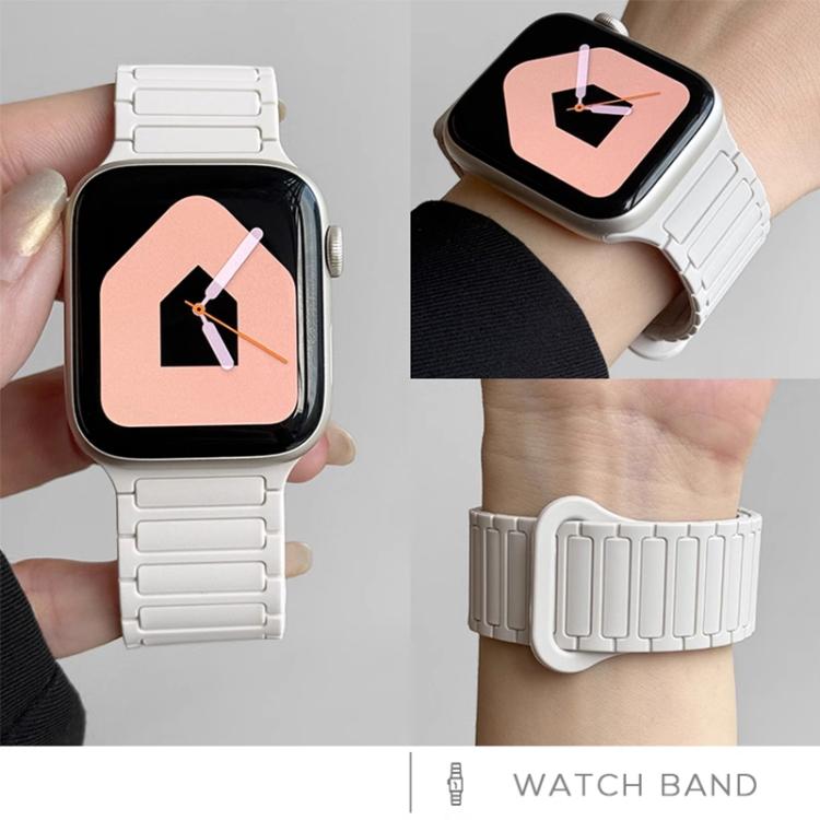 xDfind Magnetic Three-bead Silicone Watch Band, For Apple Watch 38 / 40 / 41 / S10 42mm
