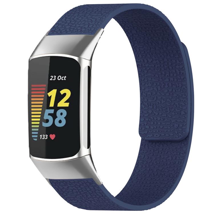 xDfind Litchi Texture Magnetic Silicone Watch Band, For Fitbit Charge 5 / Charge 6