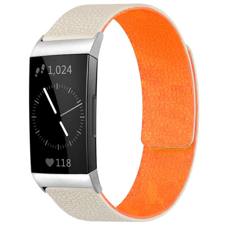 xDfind Litchi Texture Magnetic Silicone Watch Band, For Fitbit Charge 4 / Charge 3