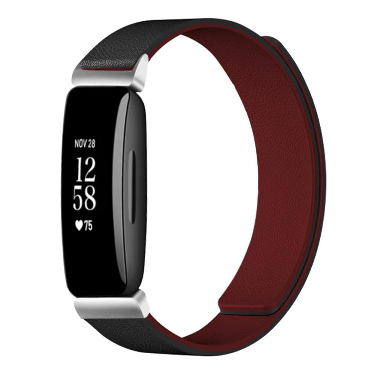 xDfind Litchi Texture Magnetic Silicone Watch Band, For Fitbit Inspire 2 / Ace 3