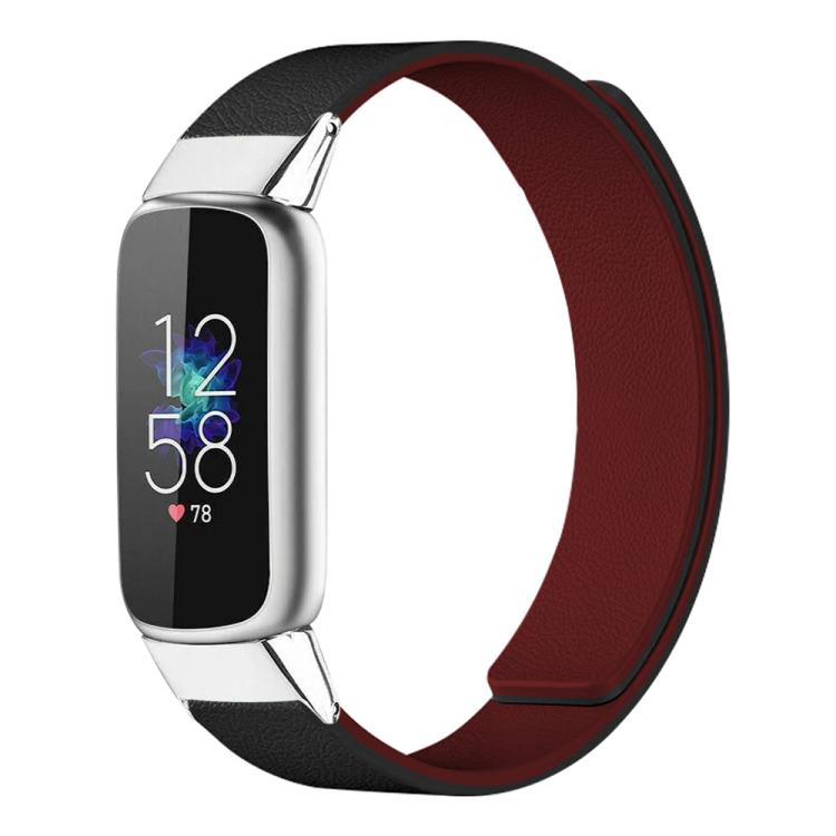 xDfind Litchi Texture Magnetic Silicone Watch Band, For Fitbit Luxe / Special Edition
