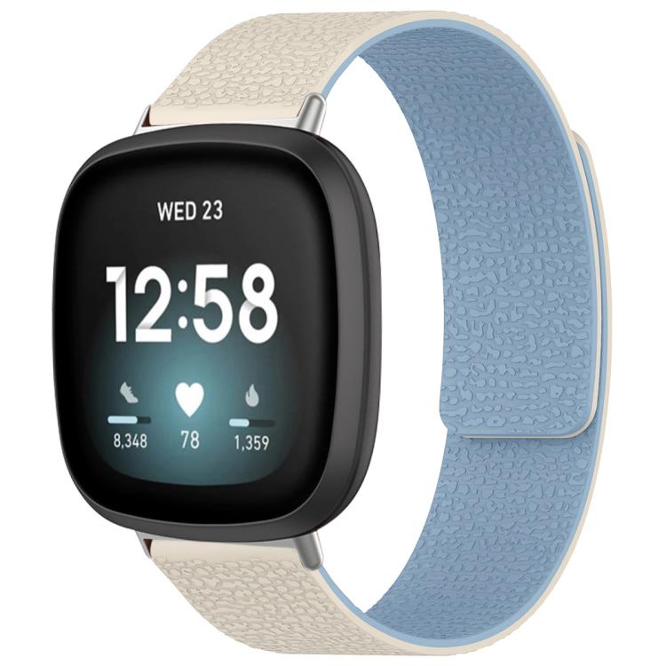 xDfind Litchi Texture Magnetic Silicone Watch Band, For Fitbit Versa 4/Versa3/Sense2/Sense