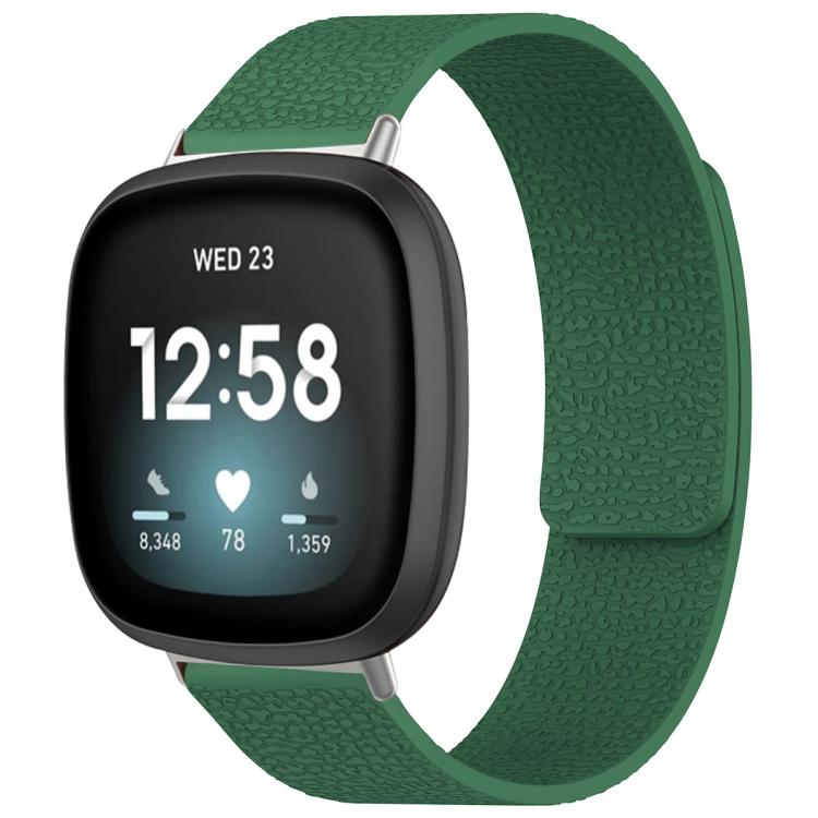 xDfind Litchi Texture Magnetic Silicone Watch Band, For Fitbit Versa 4/Versa3/Sense2/Sense