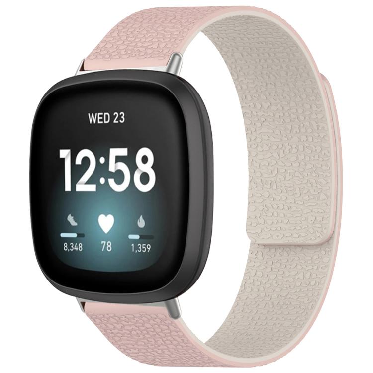 xDfind Litchi Texture Magnetic Silicone Watch Band, For Fitbit Versa 4/Versa3/Sense2/Sense