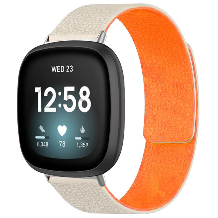 xDfind Litchi Texture Magnetic Silicone Watch Band, For Fitbit Versa 4/Versa3/Sense2/Sense