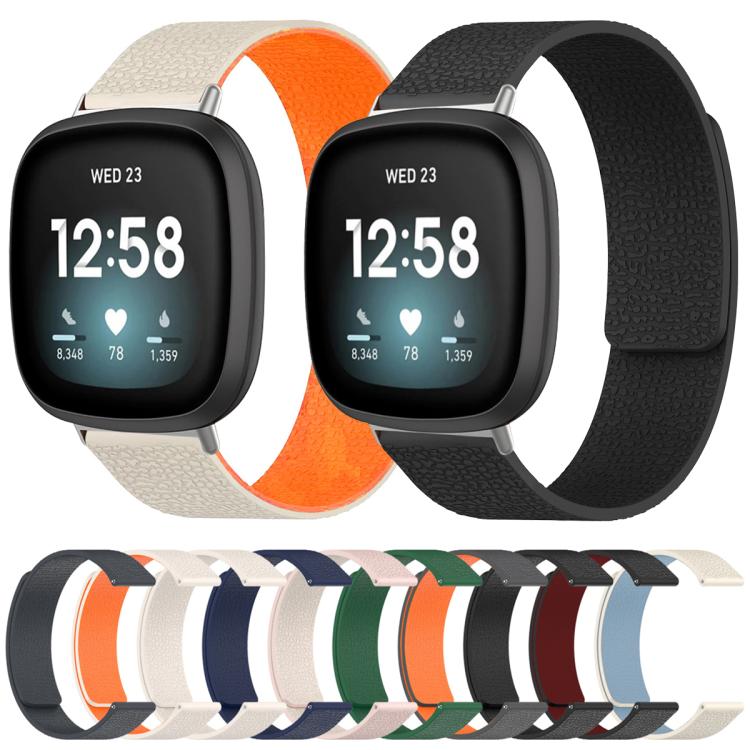 xDfind Litchi Texture Magnetic Silicone Watch Band, For Fitbit Charge 4 / Charge 3