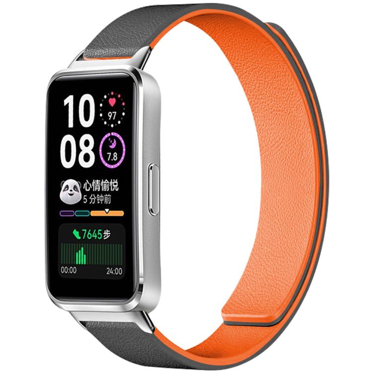 xDfind Litchi Texture Magnetic Silicone Watch Band, For Huawei Band 10 / 9 / 8