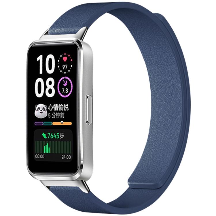 xDfind Litchi Texture Magnetic Silicone Watch Band, For Huawei Band 10 / 9 / 8