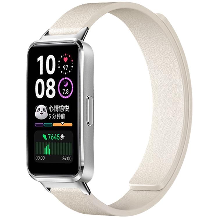 xDfind Litchi Texture Magnetic Silicone Watch Band, For Huawei Band 10 / 9 / 8